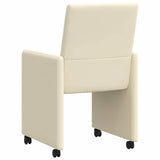 Dining Chairs with Wheels 2 pcs Cream 57 x 66 x 94 cm 42017817