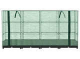 Raised Bed with Greenhouse Cover Rattan Look 160x40x123 cm 4015812