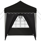 Pop-up Party Tent 195 x 195 x 245 cm Black Oxford Fabric 42019744