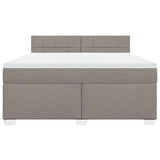 Box Spring Bed with Mattress Taupe 180x200 cm Fabric 3285971