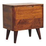 Chestnut Lid-up Storage Stool IN3403