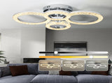 LED Light, Modern 4 Rings Lamp with Wall Switch Control, 40W 4350lm Flush Mount T3398P425161