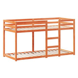 Bunk Bed without Mattress Wax Brown 90x190 cm Single Solid Wood Pine 3282004