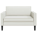 XXL Armchair White Faux Leather 42043537