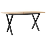 Coffee Table X-Frame 100x50x45.5 cm Solid Wood Pine and Steel 3282754