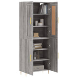 Highboard Grey Sonoma 69,5x34x180 cm Engineered Wood 3199551