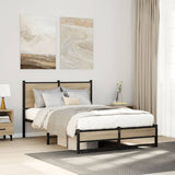Metal Bed Frame without Mattress Sonoma Oak 120x200 cm 4007884
