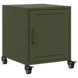 ZNTS Bedside Cabinets 2 pcs Olive Green 36x39x43.5 cm Steel 846623