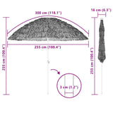 Garden Parasol Natural 255 x 255 x 255 cm 42006675