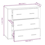 Sideboard Concrete Grey 80x33x70 cm Engineered Wood 816580