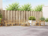 Outdoor Sofa Set 7 pcs White 59 x 59 x 37 cm Solid Acacia Wood 3387268