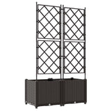Garden Planter 2 pcs Brown 80 x 40 x 143 cm PP 42002815