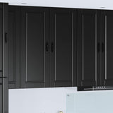 Wall Cabinet PORTO Black 40 x 31 x 100 cm Engineered Wood 885466