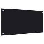 Kitchen Backsplashes 2 pcs Black 80x40 cm Tempered Glass 3315798