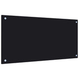 Kitchen Backsplashes 2 pcs Black 80x40 cm Tempered Glass 3315798