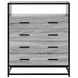 Drawer Cabinet Grey Sonoma 70x41x83.5 cm Engineered Wood 849092