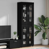 Highboard FLORIN Black 60 x 35 x 182 cm Engineered Wood 3397905