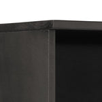 Bathroom Cabinet Black 38x33x160 cm Solid Wood Mango 356841