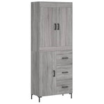 Highboard Grey Sonoma 69.5x34x180 cm Engineered Wood 3199815