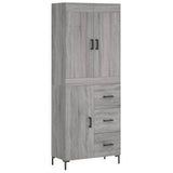 Highboard Grey Sonoma 69.5x34x180 cm Engineered Wood 3199815