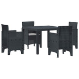 Garden Dining Set 5 pcs Anthracite Polypropylene 3378534
