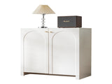 Storage Cabinet with 2 Doors, Wooden Buffet Sideboard with Adjustable Shelf and Metal Handles, N896P457077W
