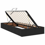 Storage Bed with Headboard Black 90 x 190 cm Fabric 3370045