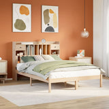 Bookcase Bed without Mattress 140x190 cm Solid Wood Pine 3321618