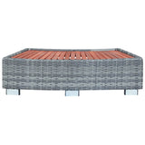 46461 Spa Step Grey Poly Rattan 92x45x25 cm