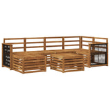 Sectional Sofa Set 6 pcs Natural Solid Acacia Wood 3384590