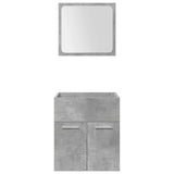 5 Piece Bathroom Furniture Set Concrete Grey Engineered Wood 3324904