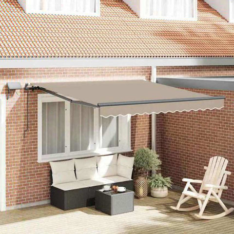 Retractable Awning Manual Beige 300 x 250 cm Fabric 3330056
