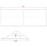 Garage Floor Seal Black 74 x 20 mm 10 m EPDM Rubber 42038275