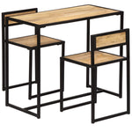 3 Piece Dining Set Solid Mango Wood 247583