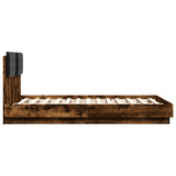 Bed Frame without Mattress Smoked Oak 120x190 cm Small Double 3209965