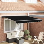 Retractable Awning Manual Black 300x250 cm Fabric 3330049