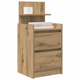 Bedside Cabinet with 2 Drawers Artisan Oak 38x34x80 cm 861371