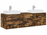 Bathroom Cabinet Set 3 pcs Smoked Oak 49.5 x 41 x 62.5 cm 3405847