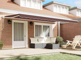 Awning Frame Brown 400 x 200 cm Polyester with PU coating 3329817