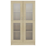 Vitrine Cabinet Sonoma Oak 82.5x30.5x150 cm Engineered Wood 802762