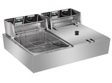 EH82 2500W 220-240V 12.7QT/12L Stainless Steel Double Cylinder Electric Fryer UK 08862124