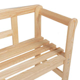 Outdoor Bench Brown 119 x 76 x 44cm Solid pine wood 4012185
