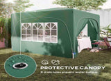3 x 3m Pop-Up Gazebo Shelter, with Accessories - Dark Green T3398P317803