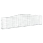 Arched Gabion Baskets 10 pcs 400x30x80/100 cm Galvanised Iron 3145821