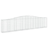 Arched Gabion Baskets 3 pcs 400x30x80/100 cm Galvanised Iron 3145814