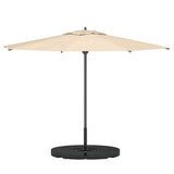 Umbrella Base Fan-shaped 4 pcs Black 47857