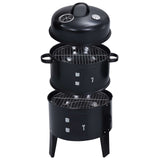 Outdoor Grill 40 x 80 cm Steel Black 3443039