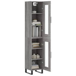 Highboard Grey Sonoma 34.5x34x180 cm Engineered Wood 3199455