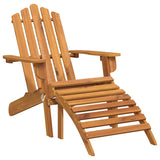 Garden Adirondack Chairs with Footrests 2 pcs Solid Wood Acacia 3145015