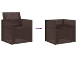 Garden Dining Chairs 2 pcs Brown PP 899962